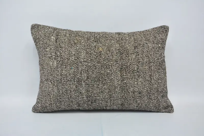 Sofa Bolster Cushion Cover, Pillow Case, Ethnical Kilim Rug Pillow, Pillow for Sofa, 16x24 Brown Pillow Sham, Vintage Pillow - 1