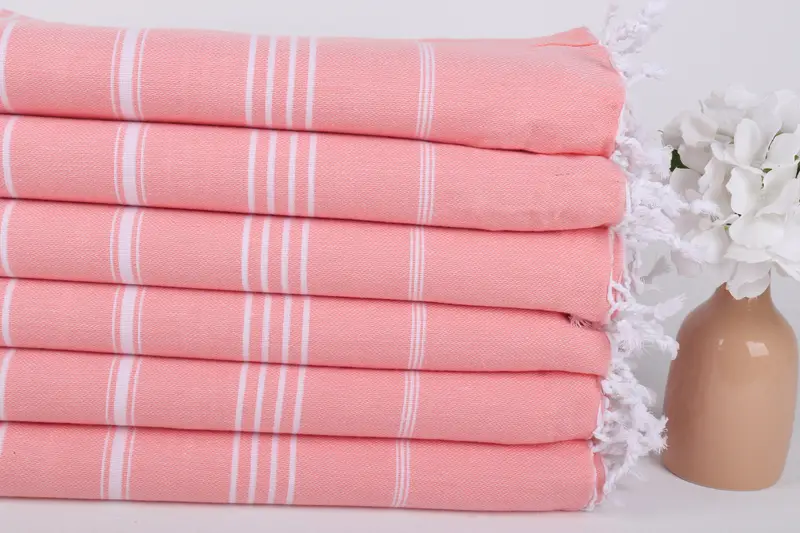 Bath towel, Turkish fouta towel for outdoor use, Unique Gift, Cute Beach Towel, Turkish hand towel, Monogram Beach Towel, 70x40 Cotton Striped Towel - 3