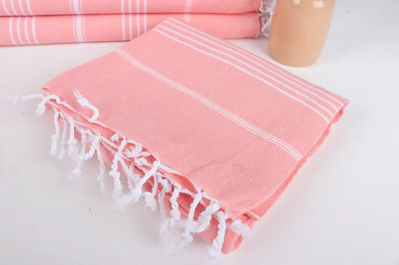 Bath towel, Turkish fouta towel for outdoor use, Unique Gift, Cute Beach Towel, Turkish hand towel, Monogram Beach Towel, 70x40 Cotton Striped Towel - 5