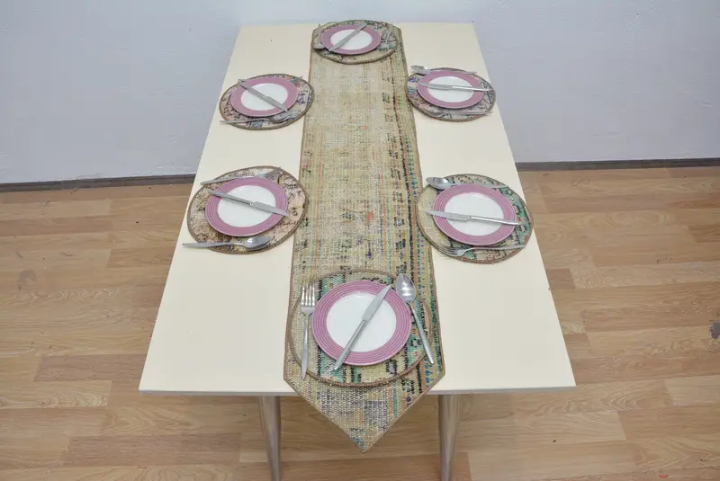 Bohemian Beige & Bronze Rectangle Placemats, Cultural Celebration Decor