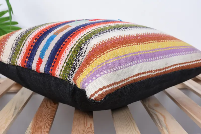Cozy Throw Pillow Cover, Pillow Case, 20x20 Red Cushion Cover, Boho Pillow, Kilim Pillow, Interior Designer Pillow, Car Cushion - 6