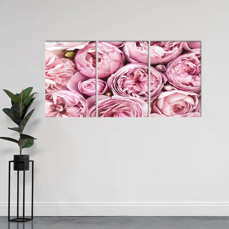 Pink Canvas Art, Mother Day Gift, Modern Wall Art, Trendy Canvas Decor, Luxury Artwork, Pink Rose Art, Rose Canvas Decor,Modern Canvas Decor - 9