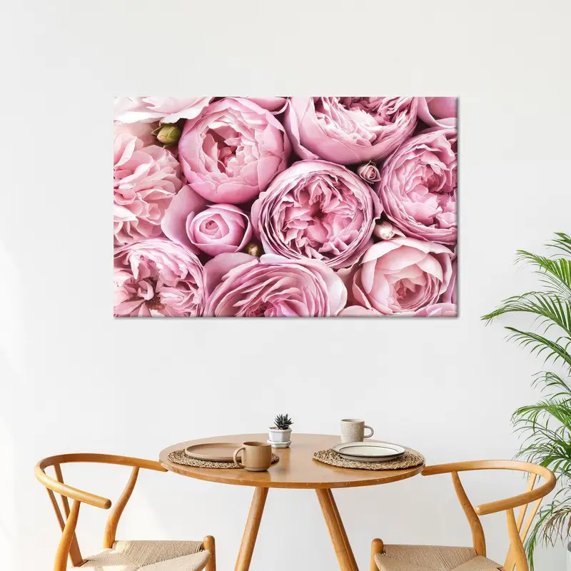 Pink Canvas Art, Mother Day Gift, Modern Wall Art, Trendy Canvas Decor, Luxury Artwork, Pink Rose Art, Rose Canvas Decor,Modern Canvas Decor - 1