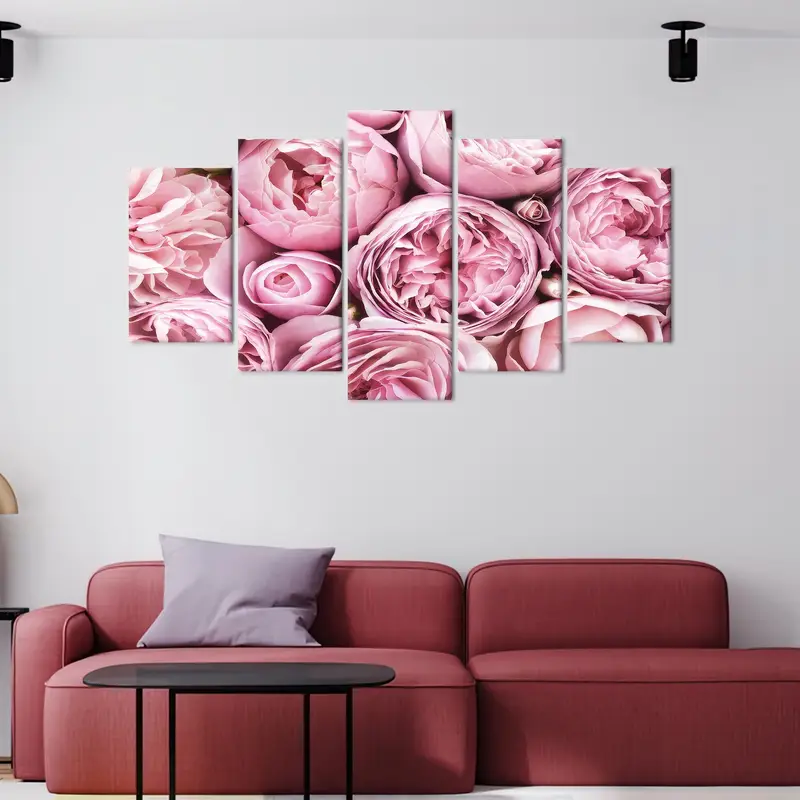 Pink Canvas Art, Mother Day Gift, Modern Wall Art, Trendy Canvas Decor, Luxury Artwork, Pink Rose Art, Rose Canvas Decor,Modern Canvas Decor - 10