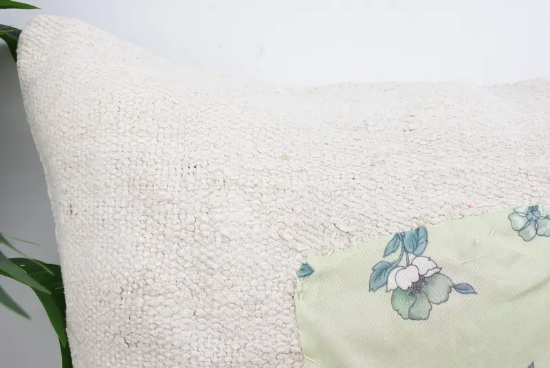 Vintage Pillow, Throw Kilim Pillow, Pillow Cover, Interior Designer Pillow, 24x24 White Cushion, Outdoor Patio Pillow Case, Armchair Pillow Cover - 2