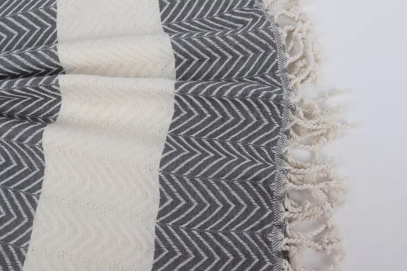 Gym Towel, Halloween Gifts, Travel towel, 70x40 Cotton Zig zag Towel, Embroidered Turkish Towel, Custom Beach Towel, Quick-Dry Beach Towel - 8