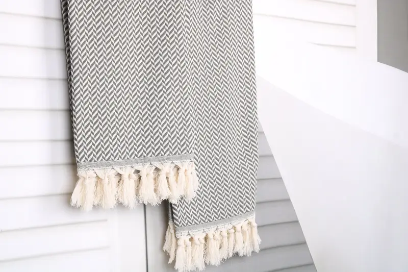 Wedding Gift For Bride, Bridal Shower Favors, Large Turkish Towel, Beach Towel Monogram, Bulk Order Towel, 70x40 Cotton Chevron Towel, Turkish towel - 8