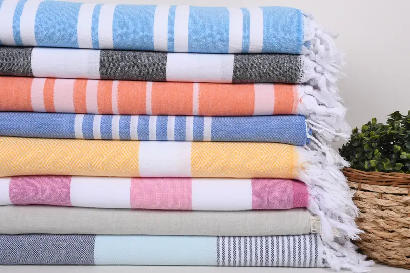 Hammam Towel USA, Cotton towel, 70x40 Cotton Set of 8 Towel, Monogram Turkish Bath Towel, Sand-free towel, Customized Towels, Travel towel - 2