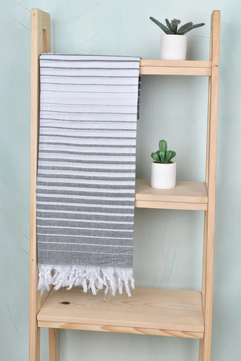 Best Beach Towel, Personalize Gift, 70x40 Cotton Striped Towel, Quick-dry towel, Eco-friendly Turkish peshtemal towel, Spa Gift Towel, Travel towel - 8