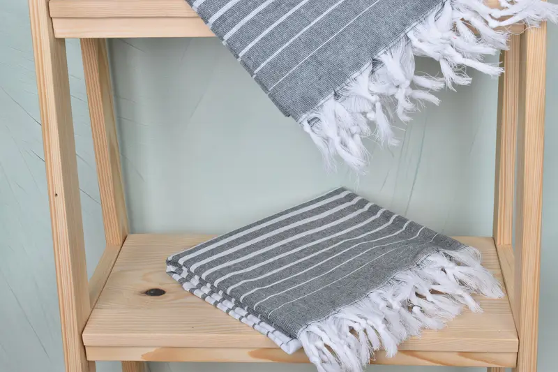 Best Beach Towel, Personalize Gift, 70x40 Cotton Striped Towel, Quick-dry towel, Eco-friendly Turkish peshtemal towel, Spa Gift Towel, Travel towel - 5