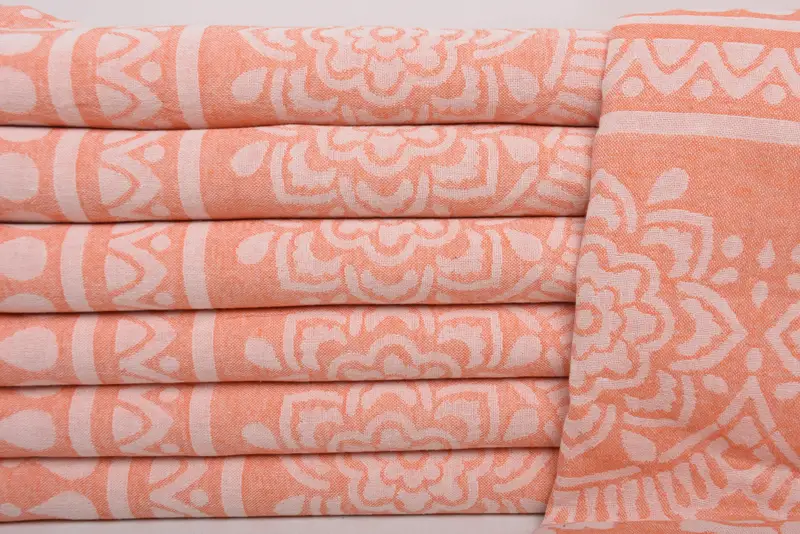 Sand-resistant towel, Custom Wedding Gifts, 74x36 Cotton Floral Patterned Towel, Absorbent Turkish towel, Custom Wedding Towel, Valentines Day Gift - 3