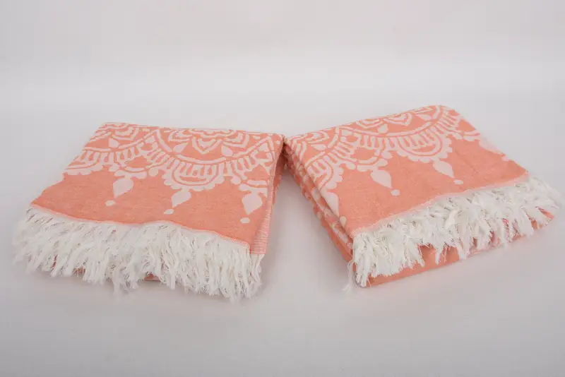 Sand-resistant towel, Custom Wedding Gifts, 74x36 Cotton Floral Patterned Towel, Absorbent Turkish towel, Custom Wedding Towel, Valentines Day Gift - 7