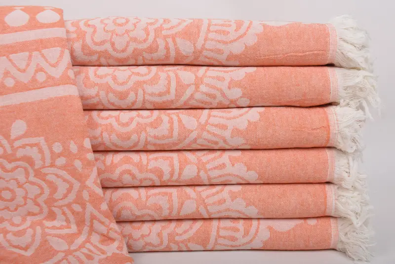 Sand-resistant towel, Custom Wedding Gifts, 74x36 Cotton Floral Patterned Towel, Absorbent Turkish towel, Custom Wedding Towel, Valentines Day Gift - 2
