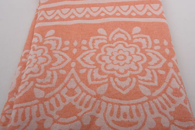 Sand-resistant towel, Custom Wedding Gifts, 74x36 Cotton Floral Patterned Towel, Absorbent Turkish towel, Custom Wedding Towel, Valentines Day Gift - 5