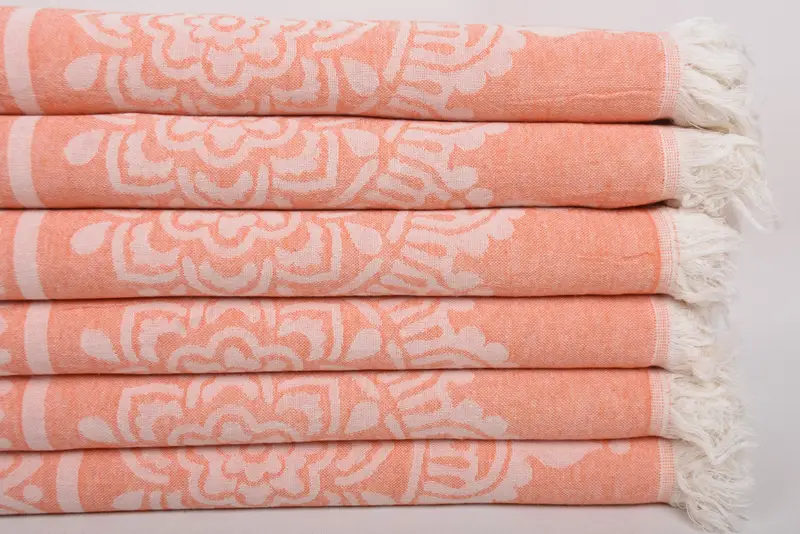 Sand-resistant towel, Custom Wedding Gifts, 74x36 Cotton Floral Patterned Towel, Absorbent Turkish towel, Custom Wedding Towel, Valentines Day Gift - 4