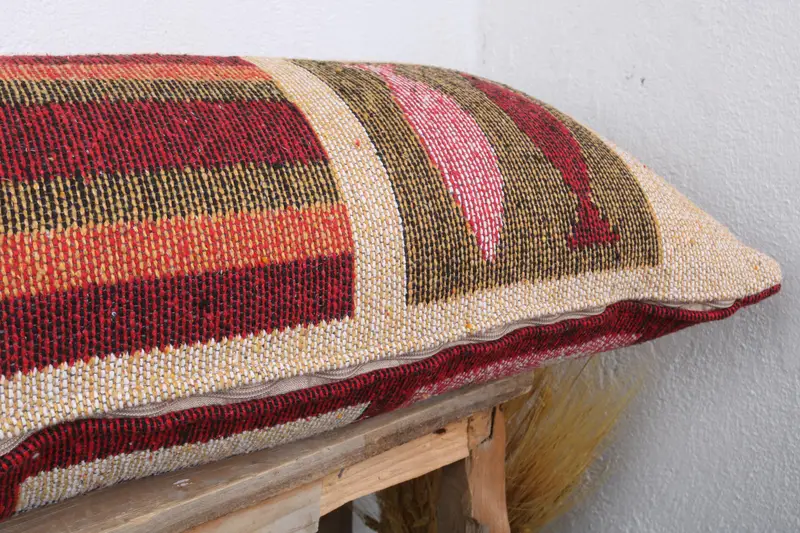Pillow Cover, Pattern Throw Pillow Case, Armchair Pillow, Pillow for Couch, Antique Pillows, 16x43 Beige Cushion Case, Gift Pillow - 6
