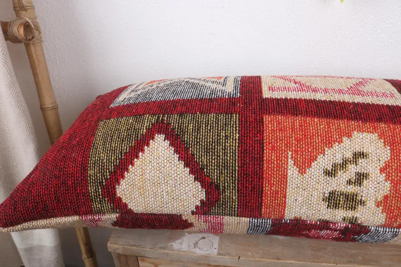 Pillow Cover, Pattern Throw Pillow Case, Armchair Pillow, Pillow for Couch, Antique Pillows, 16x43 Beige Cushion Case, Gift Pillow - 7