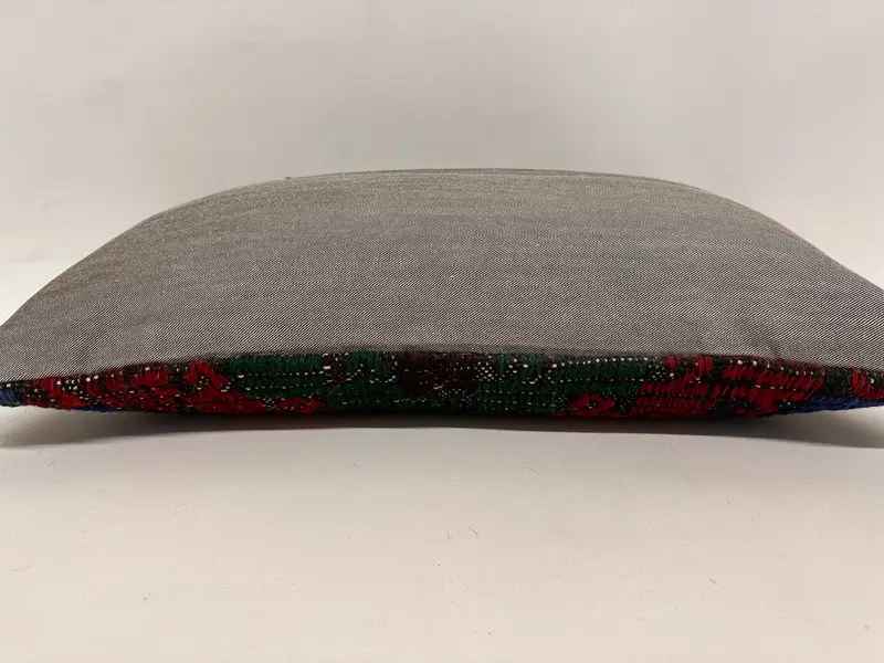 Aztec Pillow Sham, Cushion Case, Kilim Pillow Cover, 12x24 Red Cushion, Handmade Kilim Cushion, Throw Kilim Pillow, Retro Pillow Sham - 7