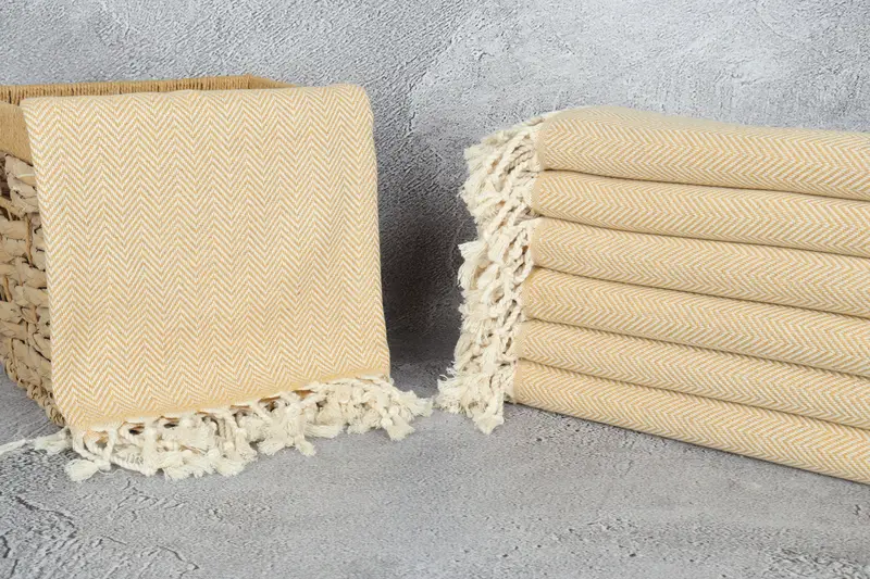 70x40 Cotton Herringbone Towel, Wedding For Favor, Eco-friendly Turkish peshtemal towel, Custom Wedding Gift, Beach Towel Bulk, Custom Wedding Gifts - 3