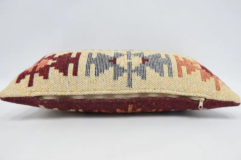 Boho Pillow Sham Cover, Vintage Pillow, 12x20 Red Pillow Cover, Pillow Case, Kilim Pillow, Garden Cushion Cover, Wholesale Pillow Sham - 6