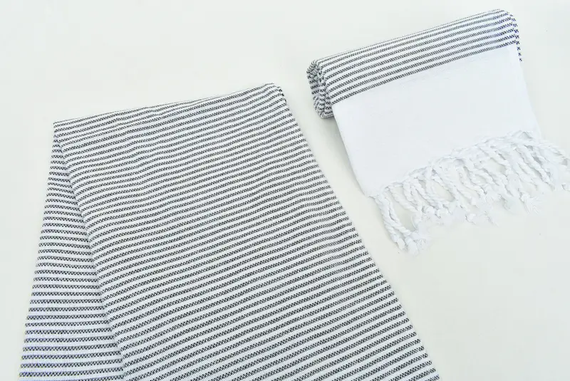 Kişiselleştirilmiş Yemek Havlu, 40x18 Pamuklu Çizgili Havlu, Kişiselleştirilmiş Hediye, Monogramlı El Havlusu, Çift İçin Kişiselleştirilmiş Düğün Hediyesi, Organik Havlu - 7