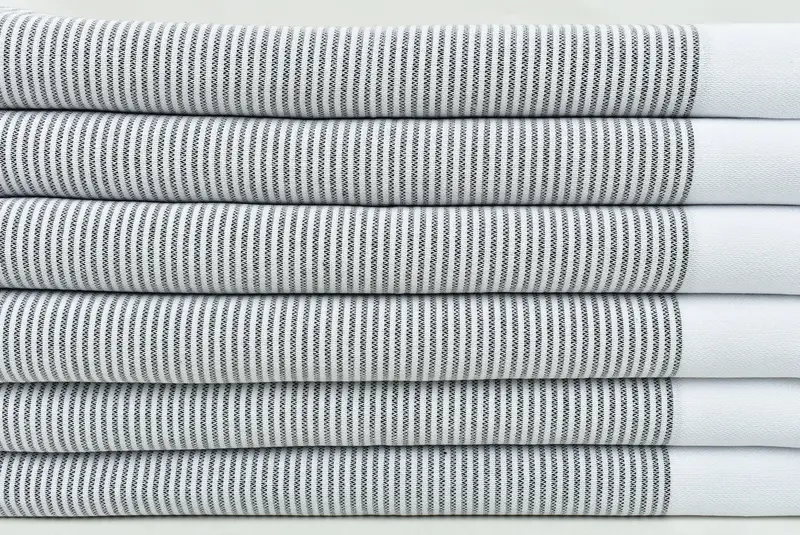 Kişiselleştirilmiş Yemek Havlu, 40x18 Pamuklu Çizgili Havlu, Kişiselleştirilmiş Hediye, Monogramlı El Havlusu, Çift İçin Kişiselleştirilmiş Düğün Hediyesi, Organik Havlu - 2