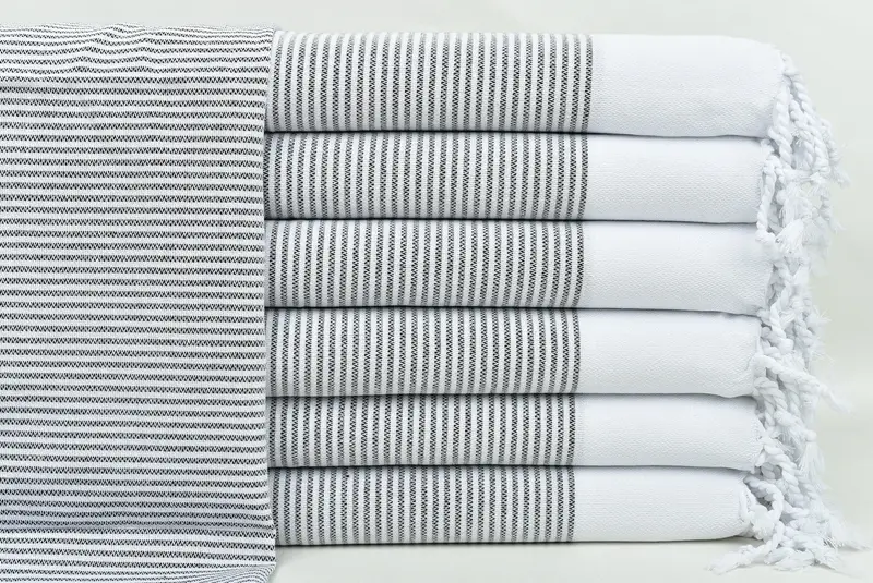 Kişiselleştirilmiş Yemek Havlu, 40x18 Pamuklu Çizgili Havlu, Kişiselleştirilmiş Hediye, Monogramlı El Havlusu, Çift İçin Kişiselleştirilmiş Düğün Hediyesi, Organik Havlu - 1
