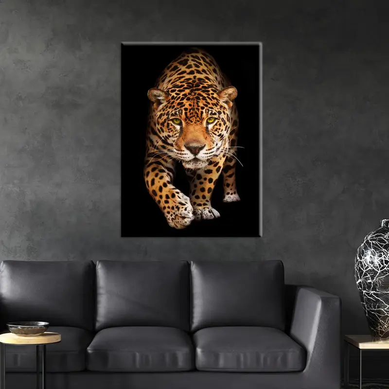 Leopard Canvas Art, Wild Animal Decor, Wildlife Wall Art, Man Cave Decor, Modern Artwork, Animal Lover Gift, Home Decor, Office Canvas Art - 4