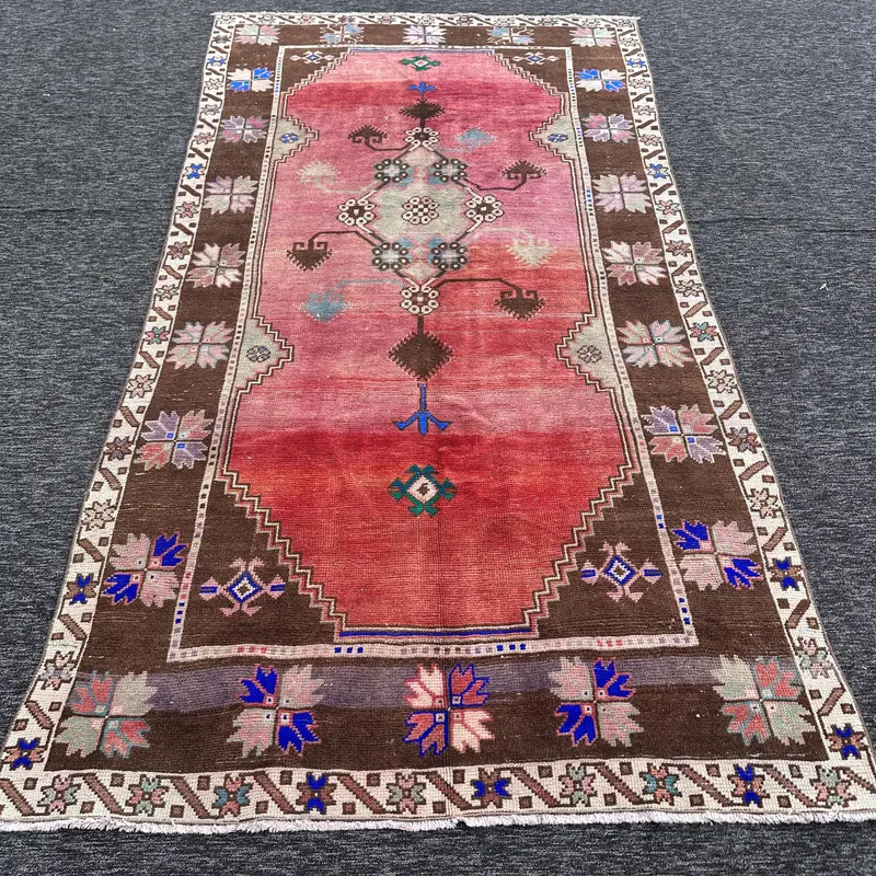 Alfombra Ikat Roja 0,4x8,9ft Decoración Elegante