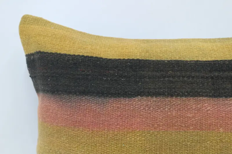 Interior Designer Pillow, Vintage Kilim Pillow, Pillow Case, 20x28 Yellow Pillow Sham, Personalized Gift Pillow Cushion, Vintage Kilim Throw Pillow - 2