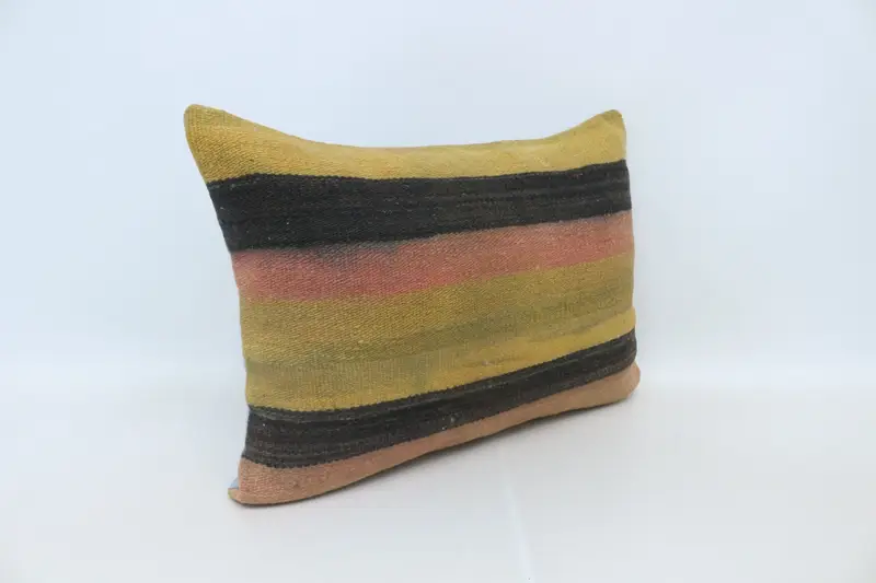 Interior Designer Pillow, Vintage Kilim Pillow, Pillow Case, 20x28 Yellow Pillow Sham, Personalized Gift Pillow Cushion, Vintage Kilim Throw Pillow - 3