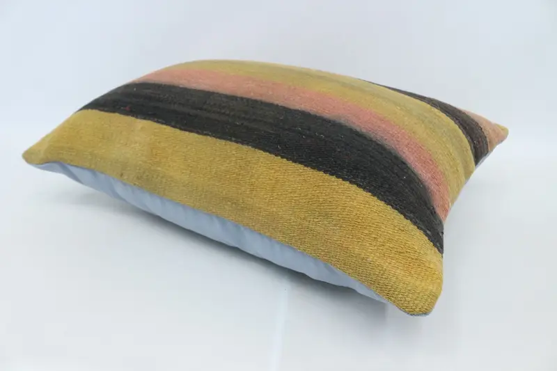 Interior Designer Pillow, Vintage Kilim Pillow, Pillow Case, 20x28 Yellow Pillow Sham, Personalized Gift Pillow Cushion, Vintage Kilim Throw Pillow - 6