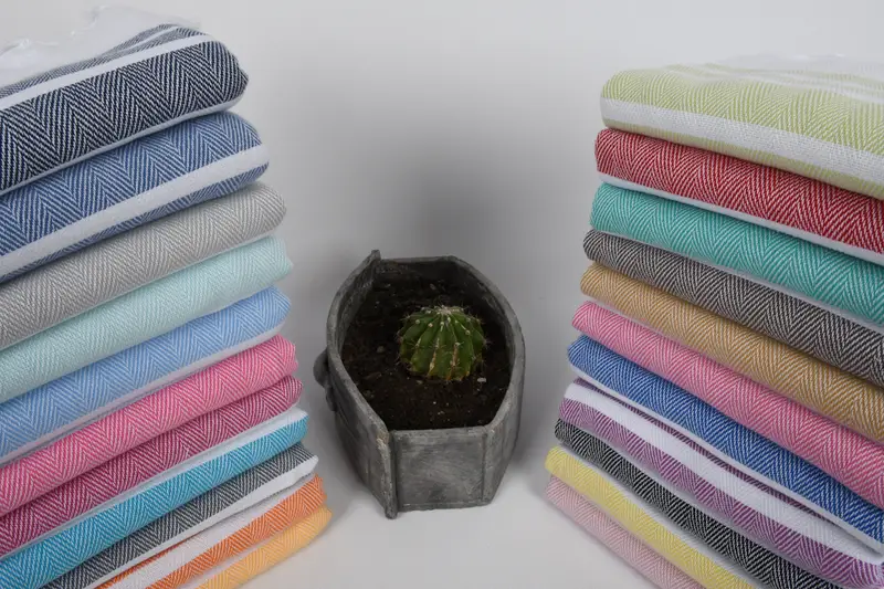 Organic towel, Bachelorette Favors Beach, Gift For Coworker, Beach Towel Gift, Custom Bath Towel, Wedding Favors, 70x40 Cotton Herringbone Towel - 4