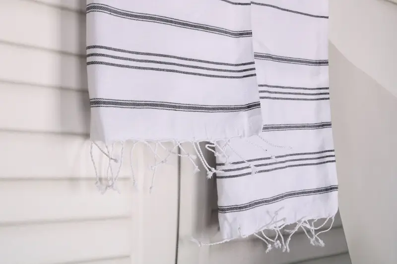 Guest Towel, Monogram Hand Towel, Bridesmaid Gifts, Best Friend Gift Ideas, 40x24 Cotton Striped Towel, Towel With Name, Wedding Gift, Handmade Gift - 8