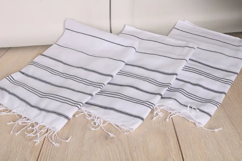 Guest Towel, Monogram Hand Towel, Bridesmaid Gifts, Best Friend Gift Ideas, 40x24 Cotton Striped Towel, Towel With Name, Wedding Gift, Handmade Gift - 6