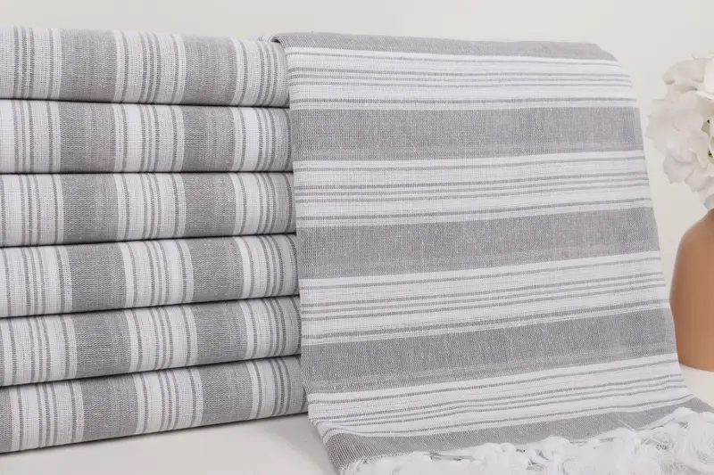 Personalized Bridesmaid Gift, Personalized Gift For Him, Large Turkish Towel, 70x40 Cotton Striped Towel, Bachelor Bachelorette Party Favors - 2