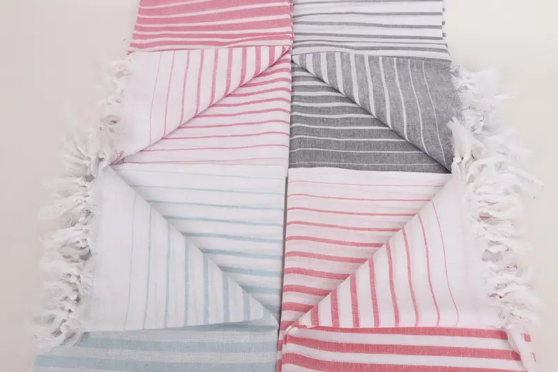 Sand-resistant towel, Bridal Shower Gift, 70x40 Cotton Striped Towel, Beach Towel Personalized, Wedding Day Gift For Bride, Personalized Gifts - 4