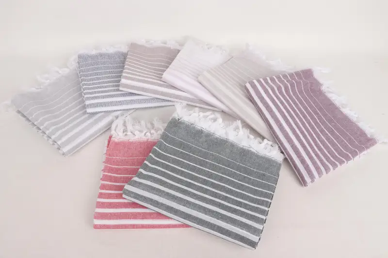 Sand-resistant towel, Bridal Shower Gift, 70x40 Cotton Striped Towel, Beach Towel Personalized, Wedding Day Gift For Bride, Personalized Gifts - 3