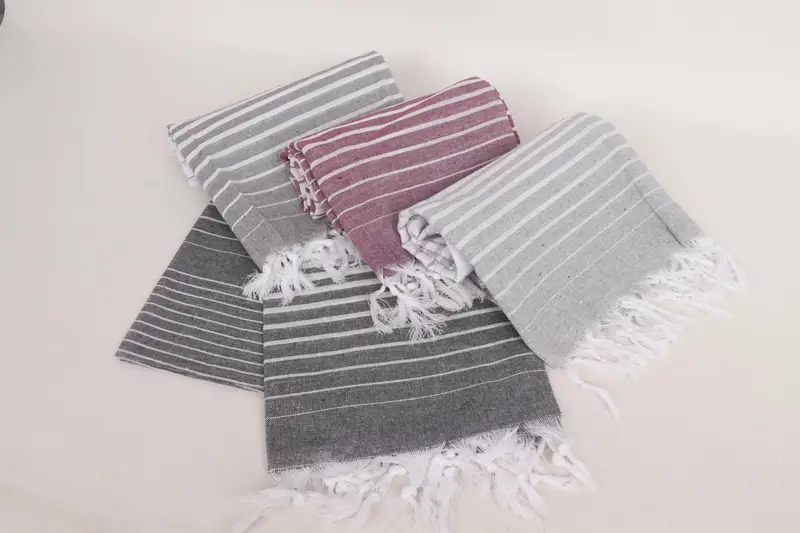 Sand-resistant towel, Bridal Shower Gift, 70x40 Cotton Striped Towel, Beach Towel Personalized, Wedding Day Gift For Bride, Personalized Gifts - 5