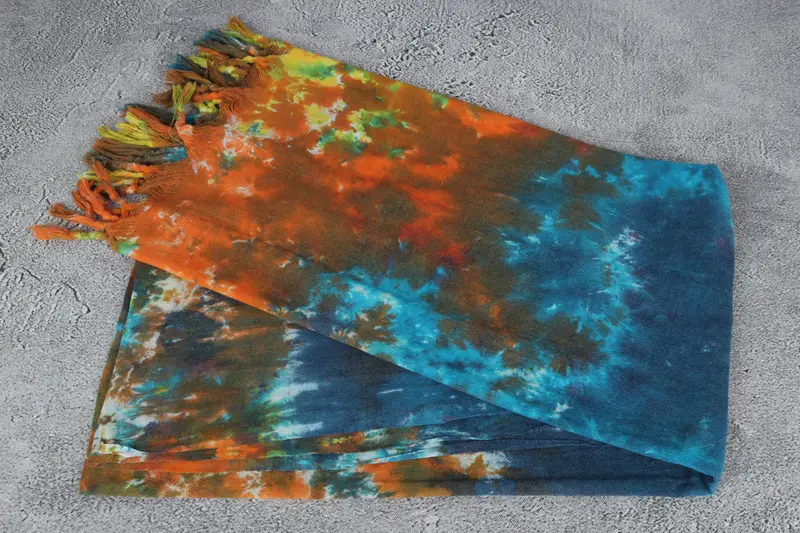 Spa Towel, Embroidered Towel, Turkish Towel Beach, Gift For Mom, Guest Towel, 70x36 Cotton Tie Dye Towel, Bridemaids Beach Towel, Beach Towel Gift - 7
