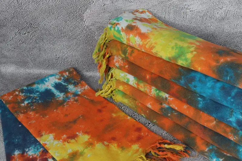Spa Towel, Embroidered Towel, Turkish Towel Beach, Gift For Mom, Guest Towel, 70x36 Cotton Tie Dye Towel, Bridemaids Beach Towel, Beach Towel Gift - 3