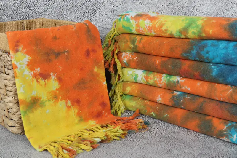 Spa Towel, Embroidered Towel, Turkish Towel Beach, Gift For Mom, Guest Towel, 70x36 Cotton Tie Dye Towel, Bridemaids Beach Towel, Beach Towel Gift - 4