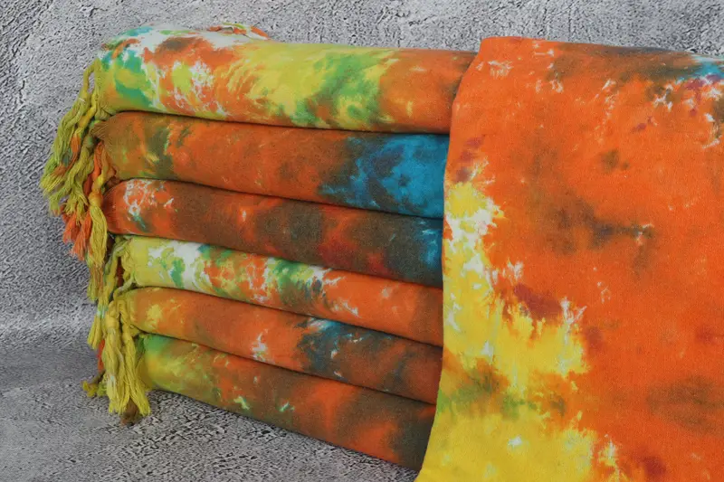 Spa Towel, Embroidered Towel, Turkish Towel Beach, Gift For Mom, Guest Towel, 70x36 Cotton Tie Dye Towel, Bridemaids Beach Towel, Beach Towel Gift - 2