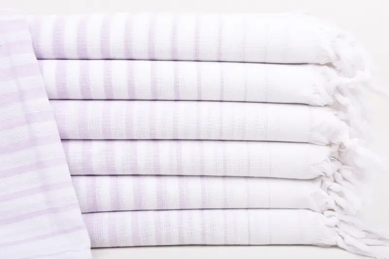 Unique Gift Striped Towel Spa Towel Boyfriend Gift Lilac Cotton Towel 40x69