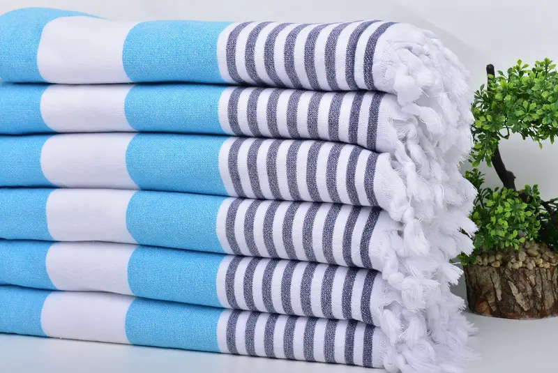 Wedding Favors, Family Gift, Pool Towels, Bridesmaid Gifts, Organic towel, Bridesmaid Towel, Scarf Towel, 68x36 Cotton Striped Terry Towel - 3
