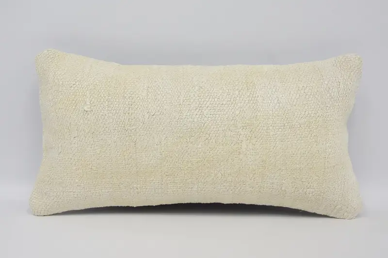 Throw 8x16 inch Euro Sham, Beige Moroccan Plaid Pillow - 1