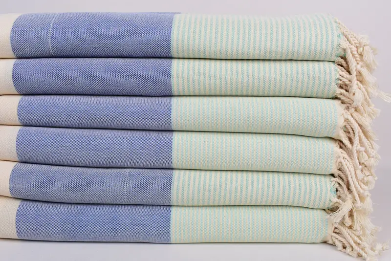 Strandtuch, 70x40 Baumwollstreifenhandtuch, türkisches Fouta -Handtuch für den Außengebrauch, Luxustuch, Peshtemal, Hochzeitstuch, türkisches Handtuch USA, Schalentuch - 4