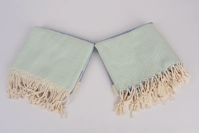 Strandtuch, 70x40 Baumwollstreifenhandtuch, türkisches Fouta -Handtuch für den Außengebrauch, Luxustuch, Peshtemal, Hochzeitstuch, türkisches Handtuch USA, Schalentuch - 7
