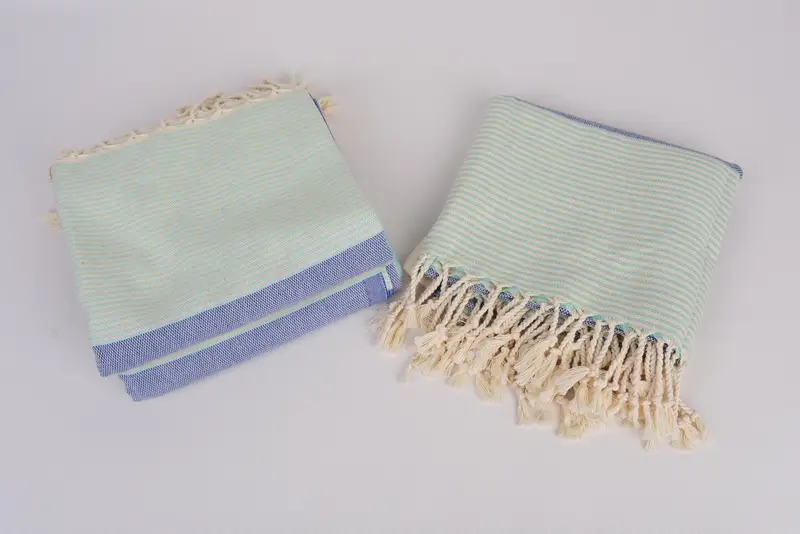 Strandtuch, 70x40 Baumwollstreifenhandtuch, türkisches Fouta -Handtuch für den Außengebrauch, Luxustuch, Peshtemal, Hochzeitstuch, türkisches Handtuch USA, Schalentuch - 8