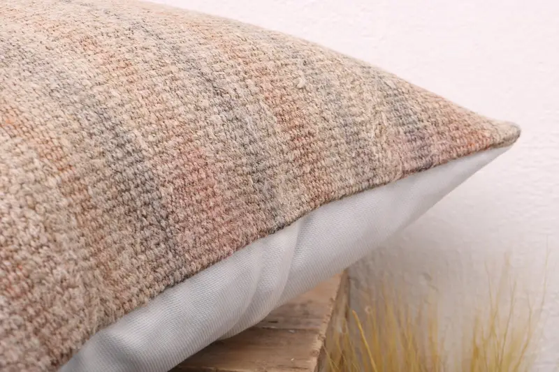 Pillow, 16x16 Beige Pillow Cover, Boho Pillow Sham Cover, Bench Pillow Sham, Interior Designer Pillow, Vintage Throw Pillow Case, Throw Kilim Pillow - 6